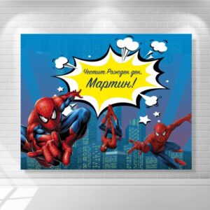 платно/винил за декорация Винил за фон - Спайдърмен / Супергерои